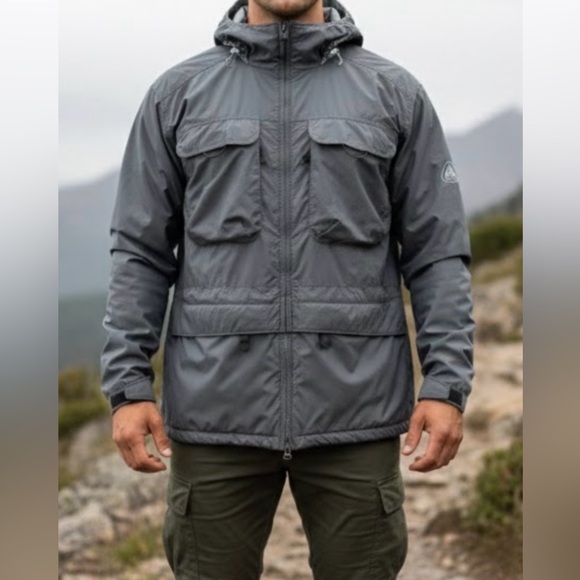 Nike ACG Vintage Storm Clad Jacket Grey Multi-Pocket Techwear Coat Mens L Rare